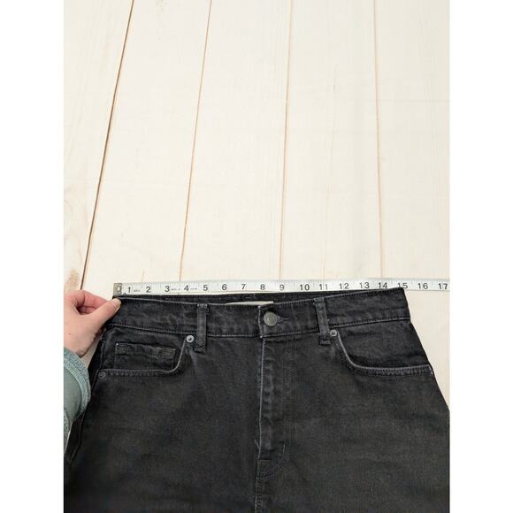 Current/Elliot black onyx boyfriend jeans ripped knees straight - Picture 5 of 10